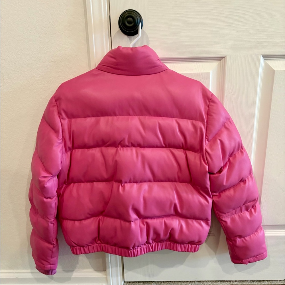 Generation Love faux leather puffer jacket - Hot pink, Gold hardware, size M - Picture 6 of 8